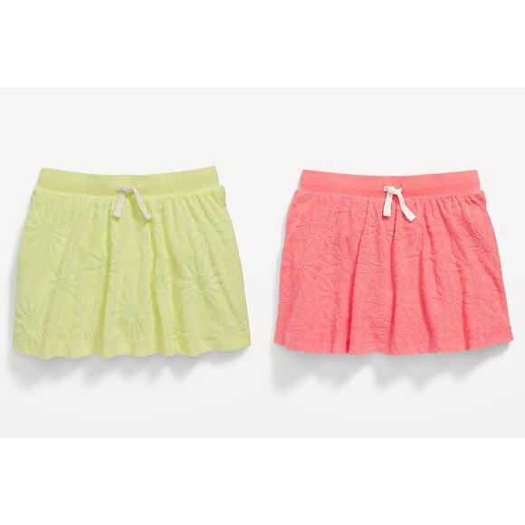 BUNDLE Set of 2 Old Navy Girls Pink Yellow Terry Cloth Skorts Youth XL 14-16 - Picture 1 of 11
